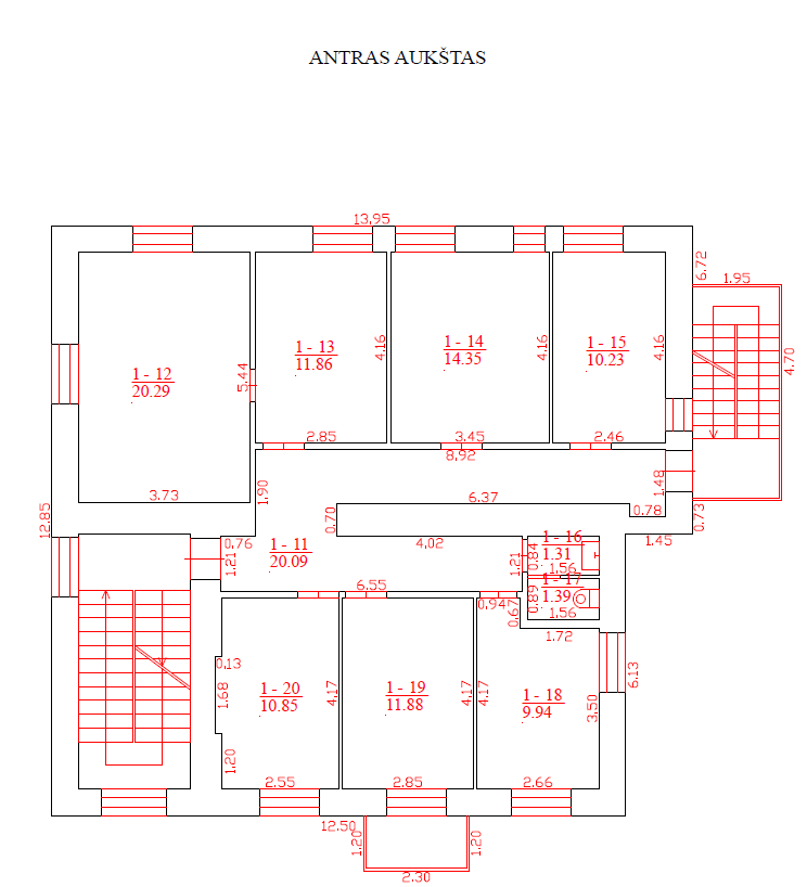 Nuomojamas turtas: Administracinis pastatas — Vilniaus m. sav.