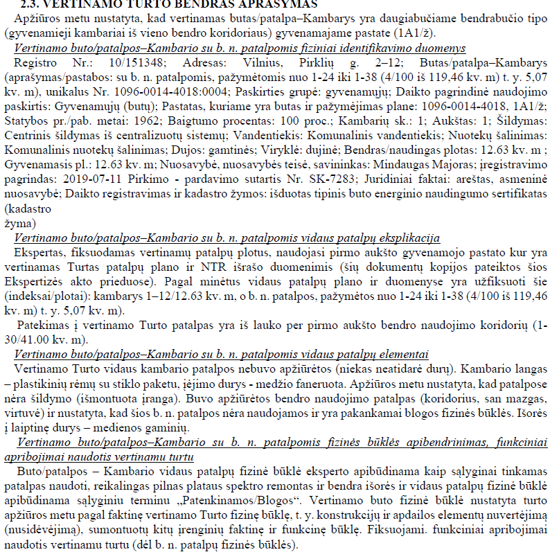 Kambarys — Vilniaus m. sav.