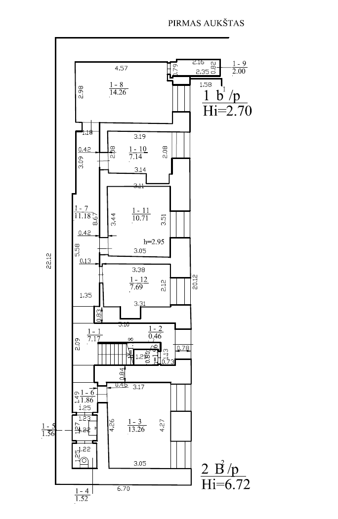 Nuomojamas turtas: Administracinis pastatas — Vilniaus m. sav.