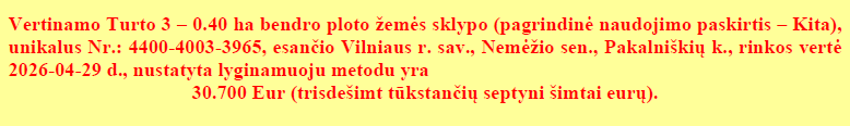 Žemės sklypas — Vilniaus r. sav.