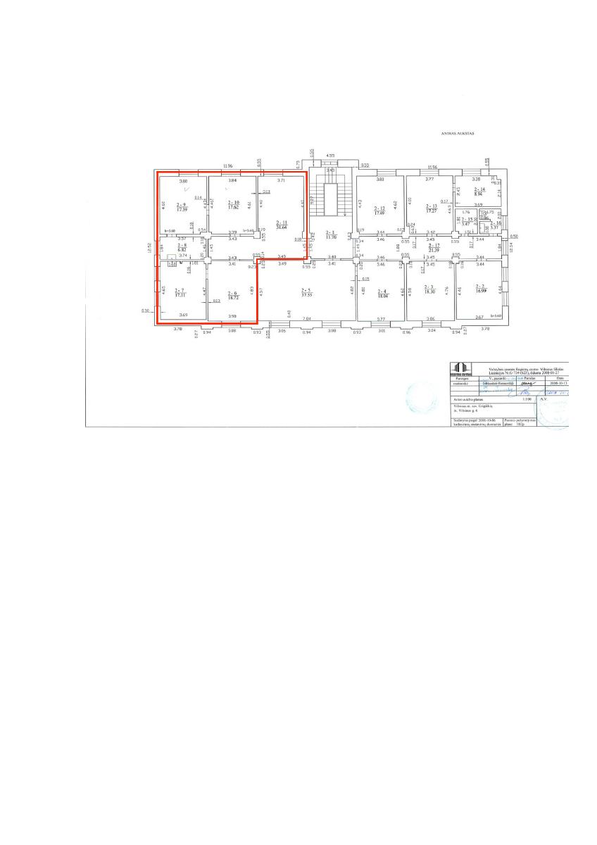 Nuomojamas turtas: Administracinis — Vilniaus m. sav.